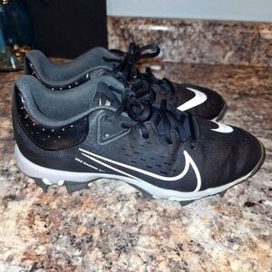 Black and Teal Nike Softball Cleats